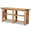 Baxton Studio Angelo Modern and Contemporary Rustic Oak Brown Finished Wood Console Table